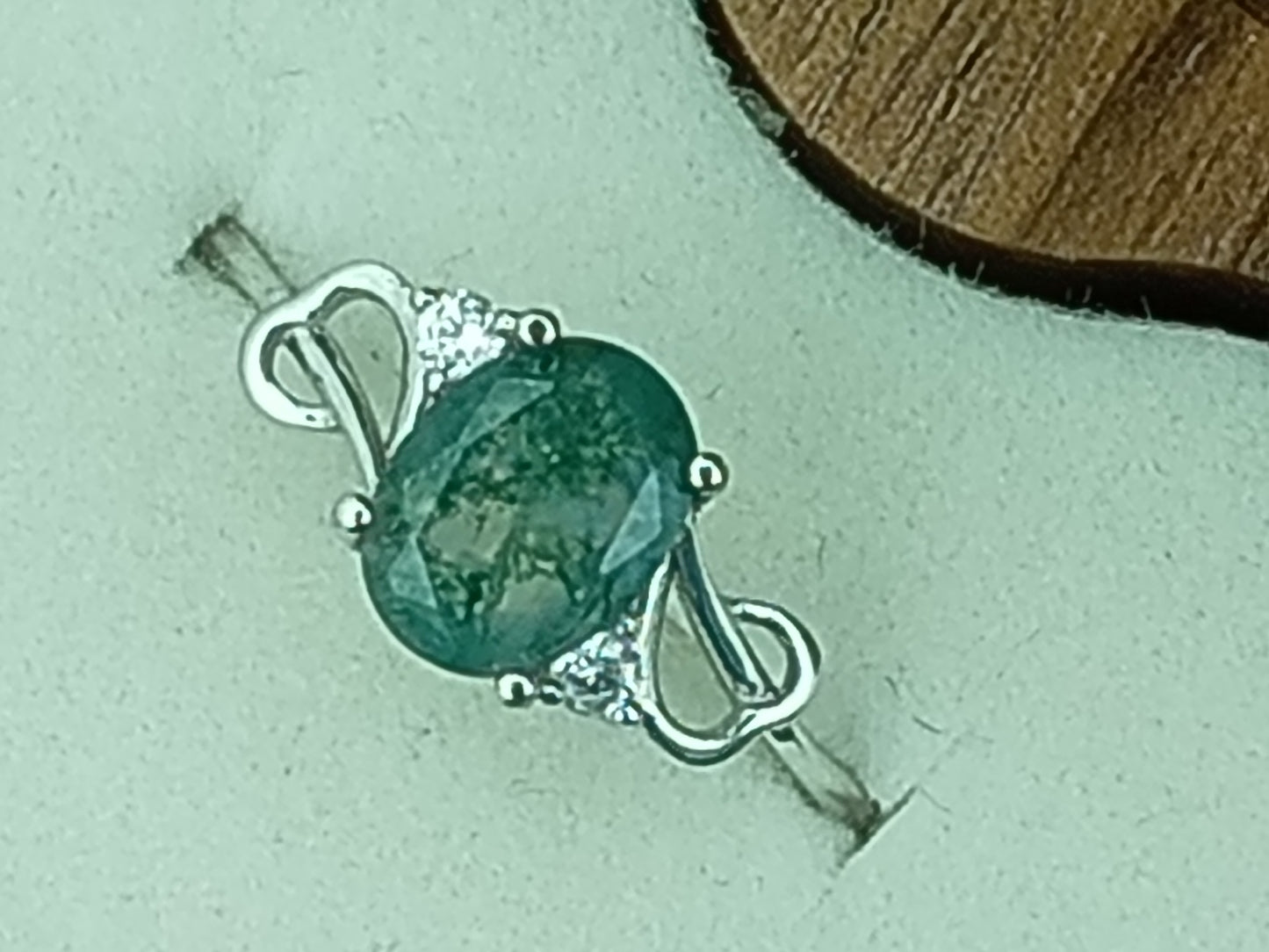 Moss Agate Sterling Silver (925) ring