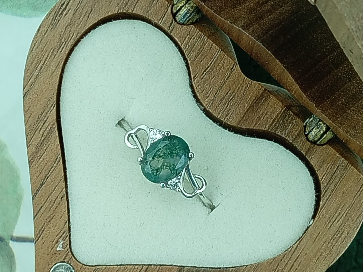 Moss Agate Sterling Silver (925) ring