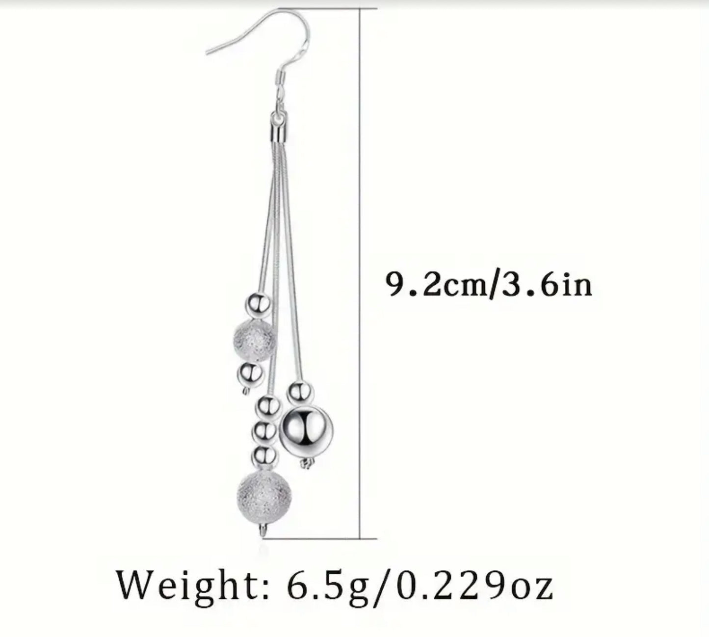 Sterling Silver (925) tassel earrings