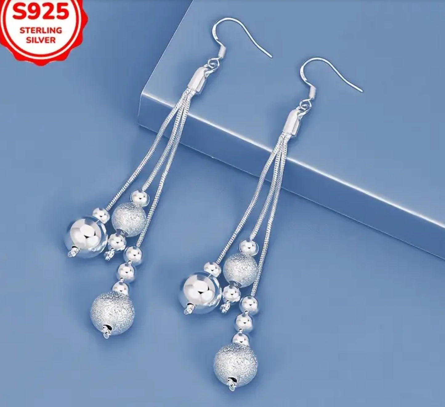 Sterling Silver (925) tassel earrings