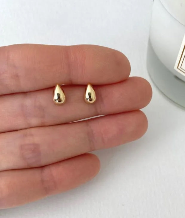 Sterling Silver & 18k Gold Water drop earrings